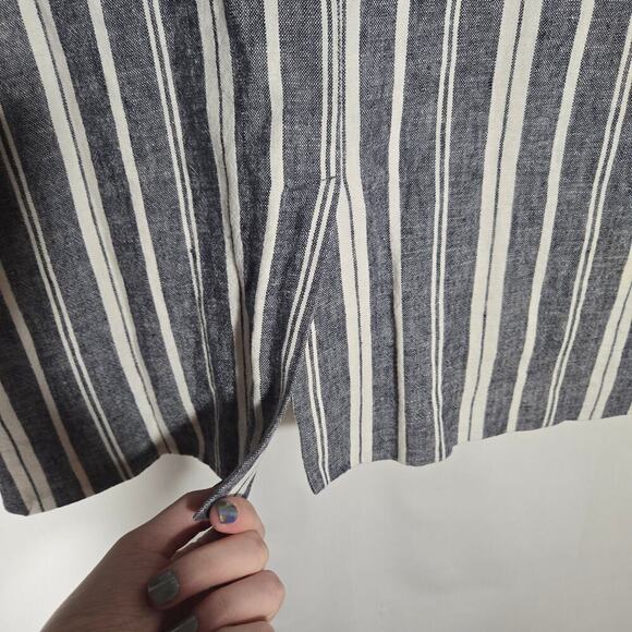 Cupcakes And Cashmere Linen Maestro Blazer Striped Nautical Coastal Yacht 4 - Picture 9 of 10